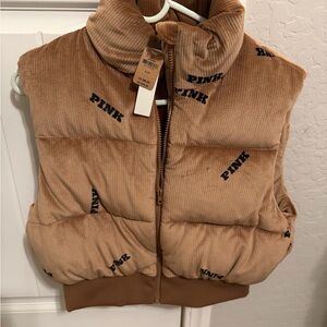 Victoria's Secret Tan Puffer Vest